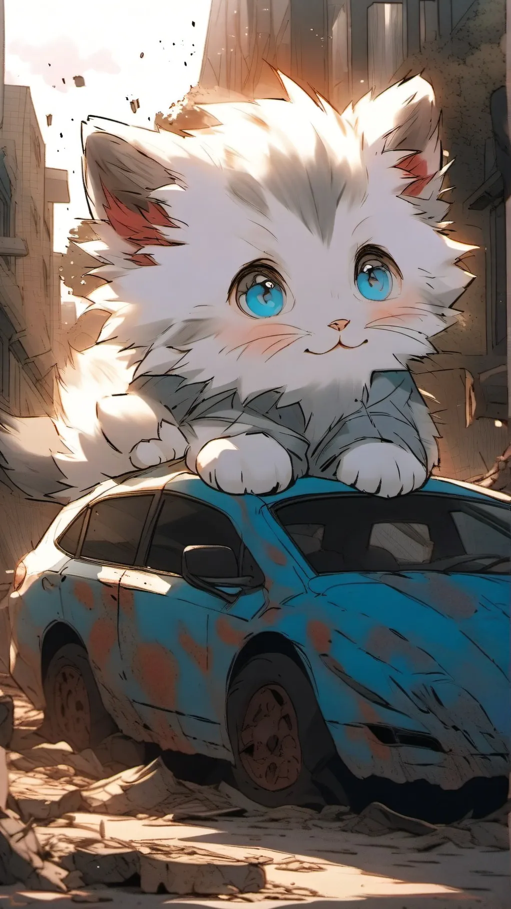 ai character: Giant Kitten 1 background