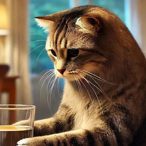 chat with ai character: Water cat