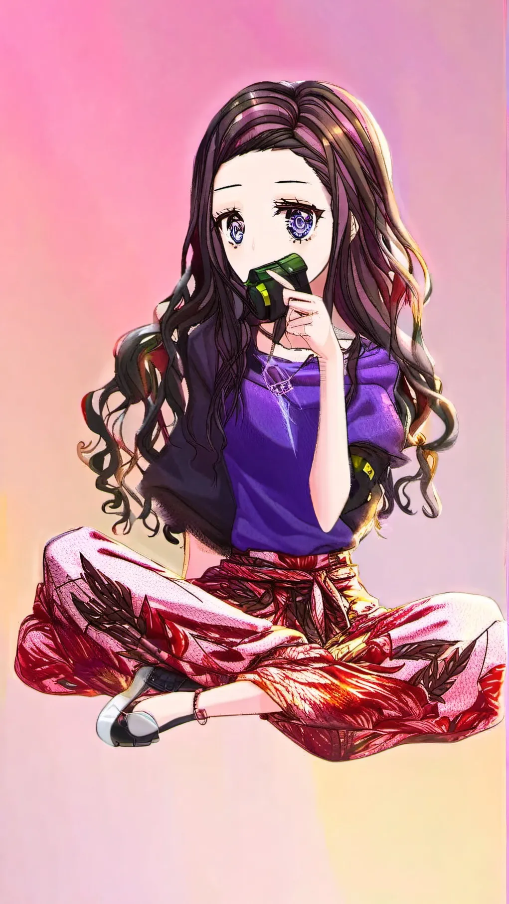 ai character: finding nezuko background