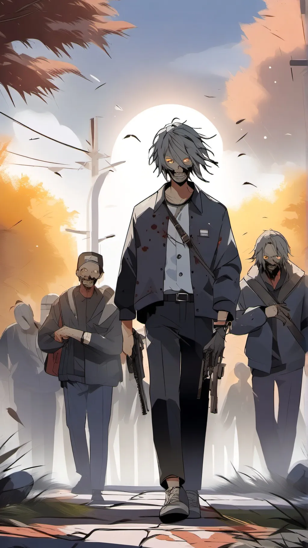 ai character: Kny apocalypse  background