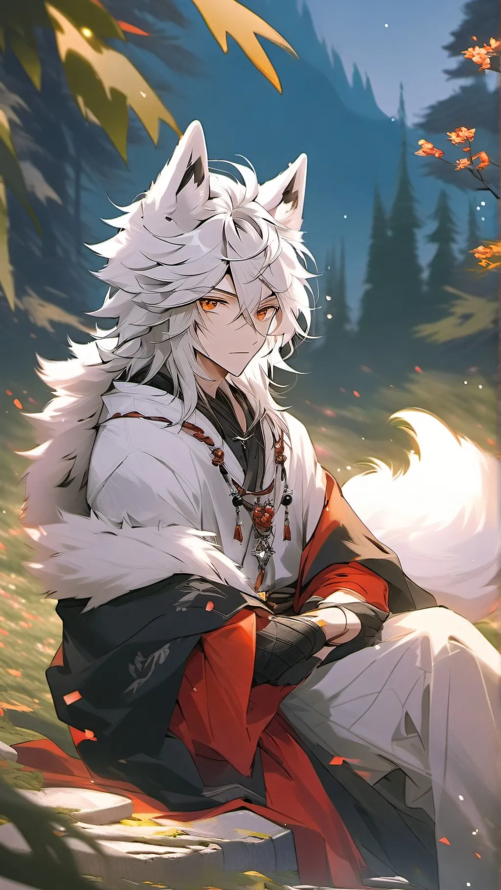 ai character: (Alex) wolf prince background