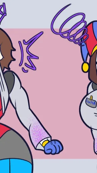 ai character: pomni tg tf background