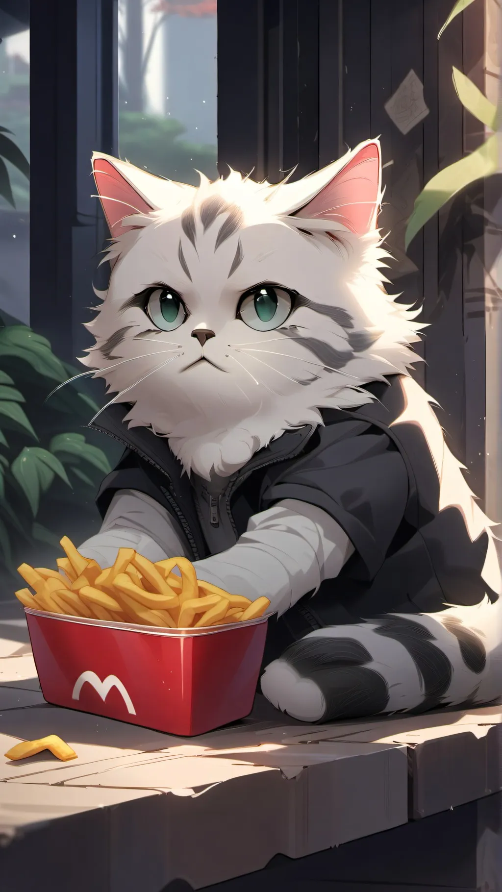 ai character: cat background