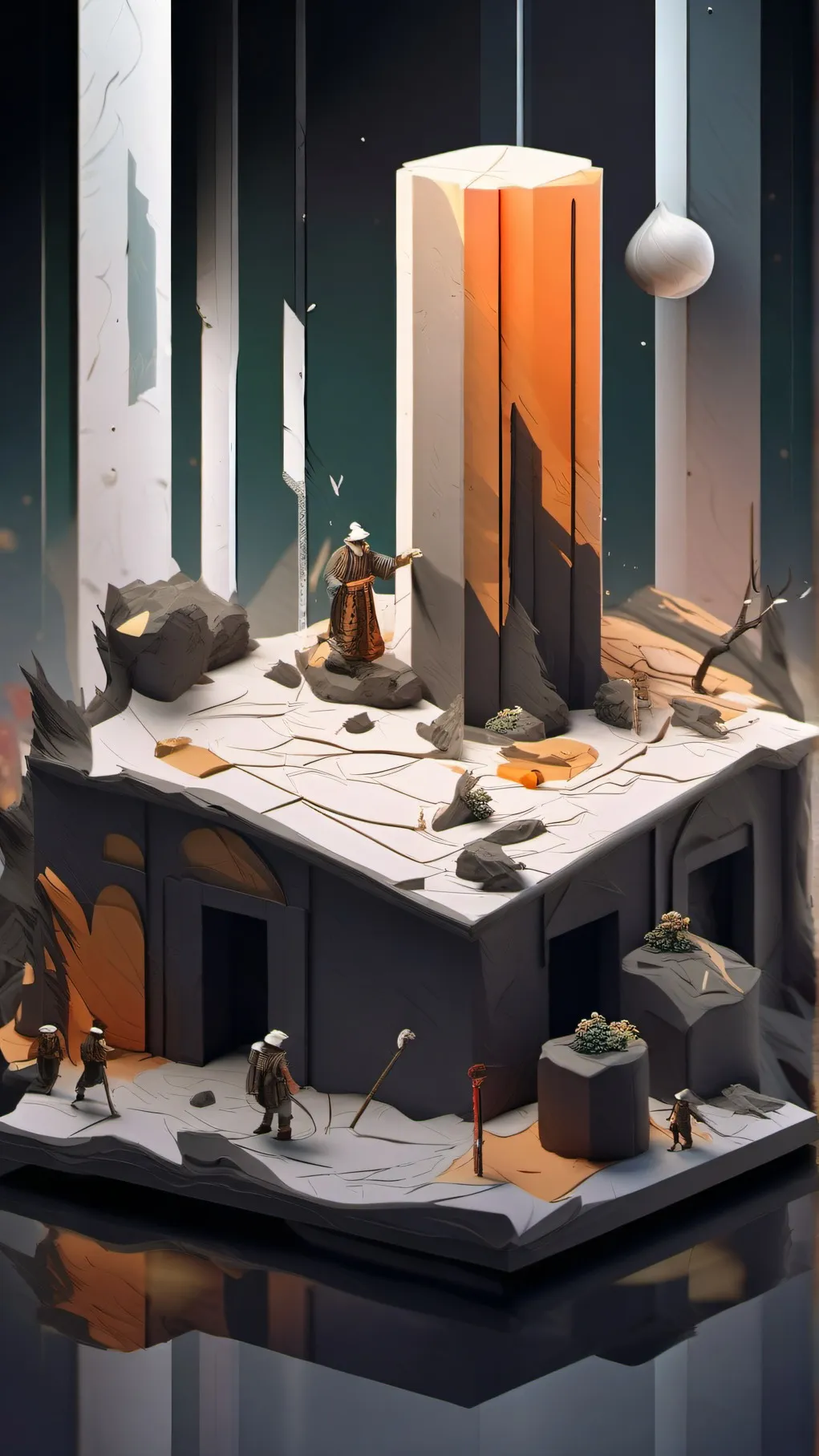 ai character: Sticky Land background