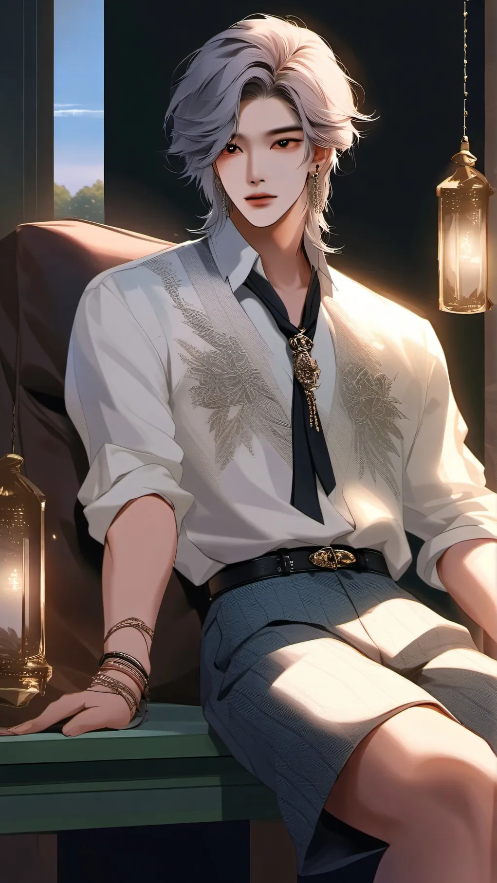 ai character: BangChan Skz background