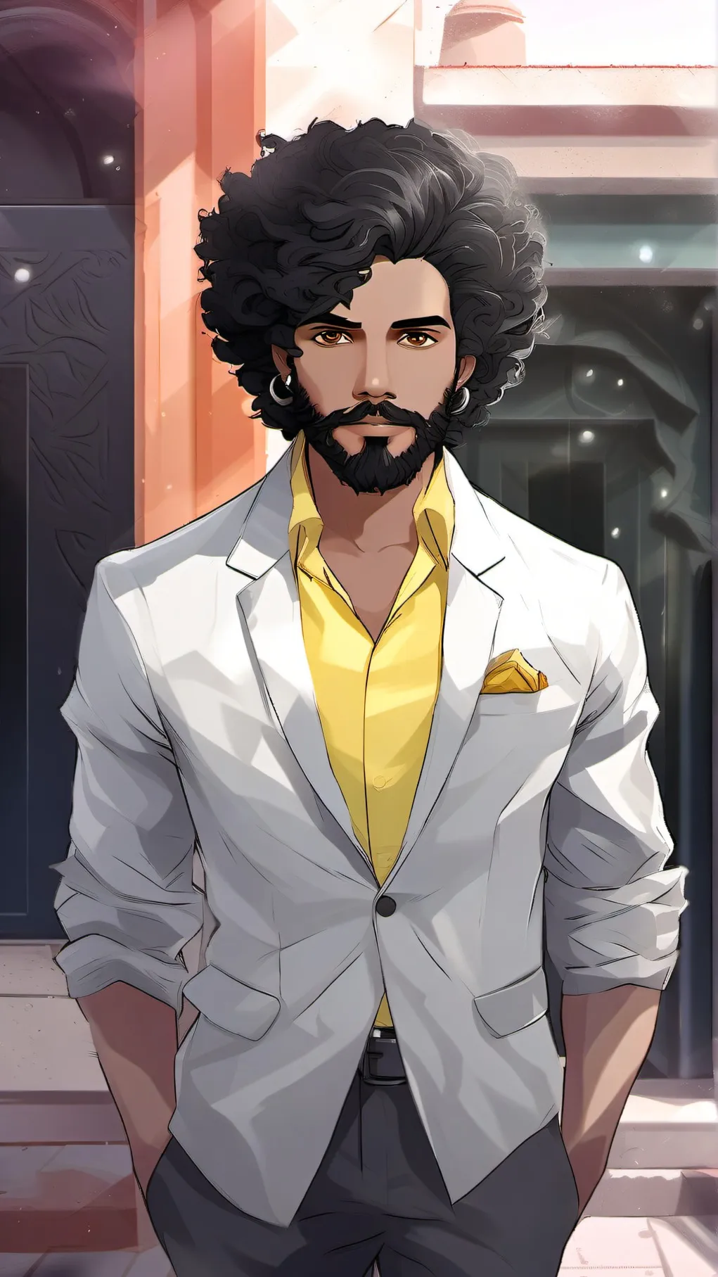 ai character: Clevland brown   background