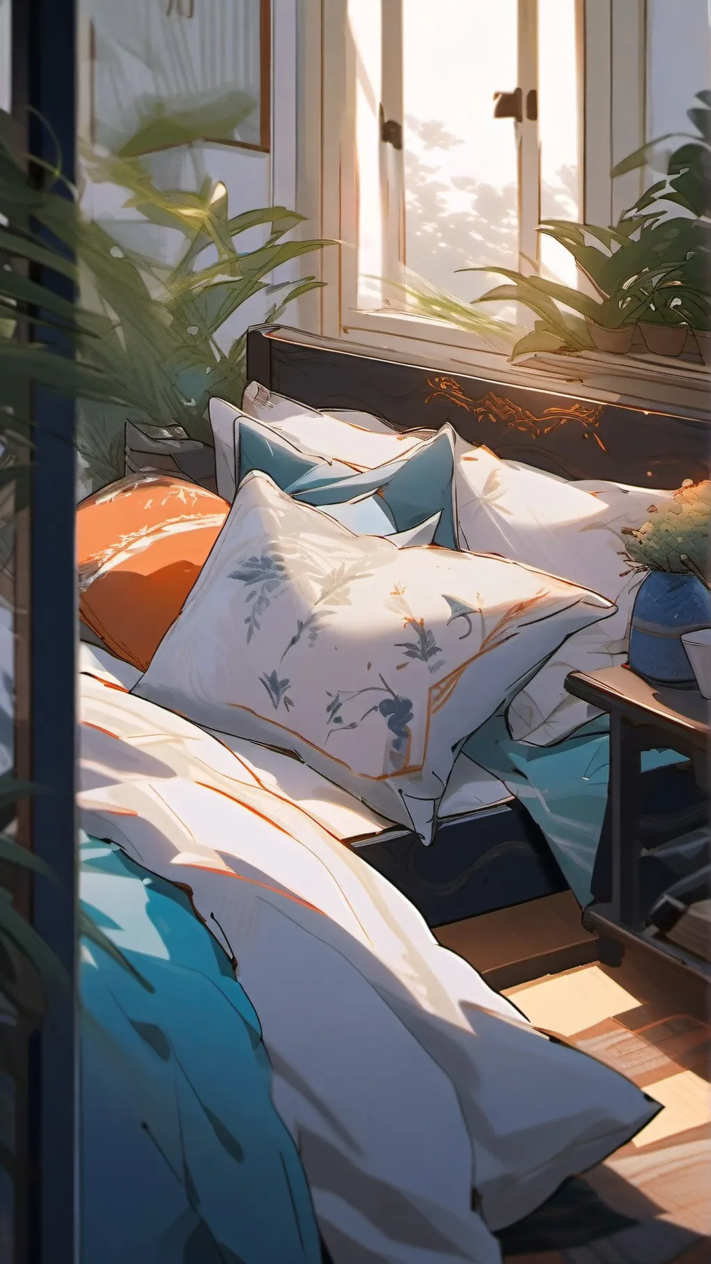 ai character: Pillow background