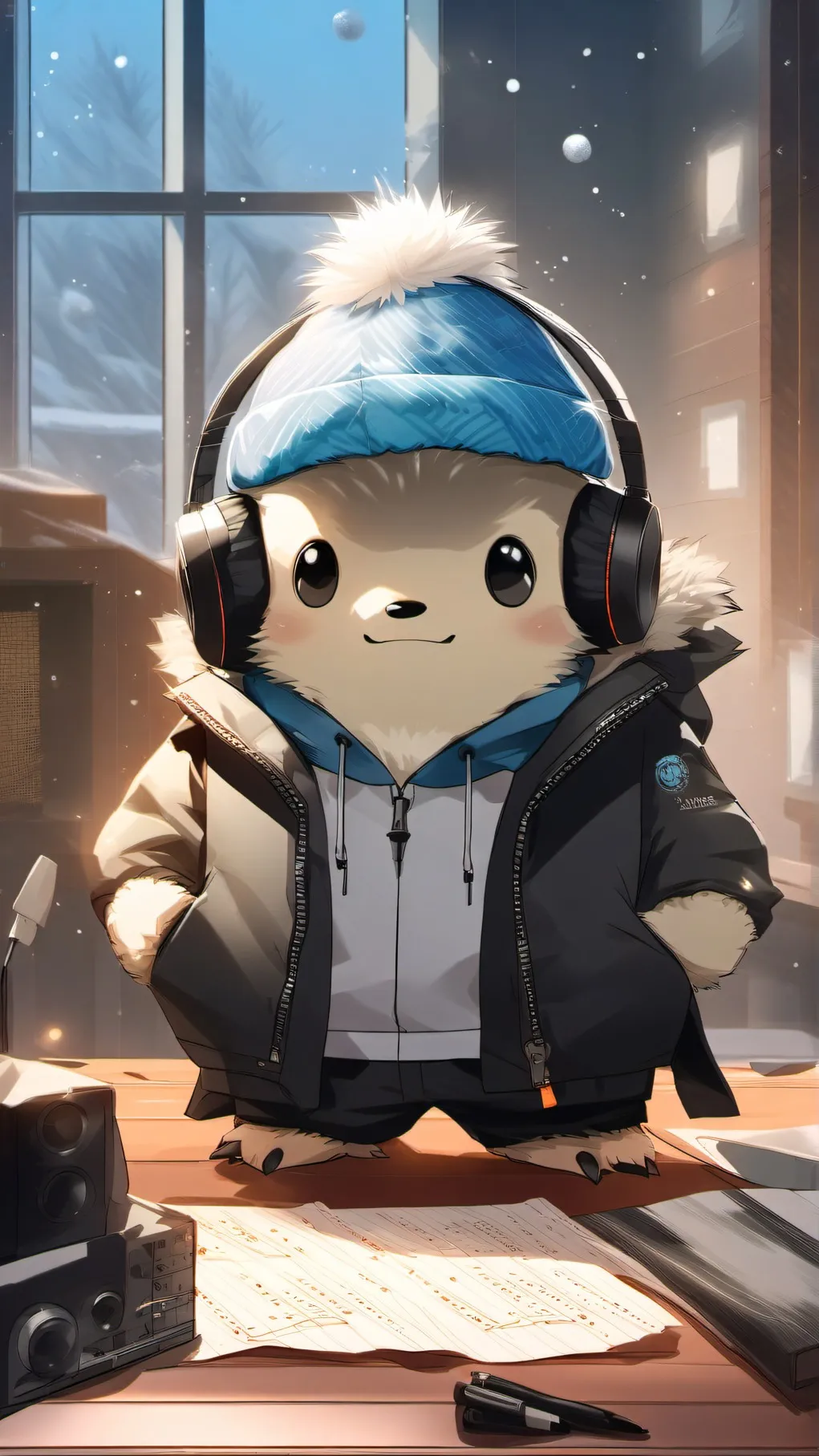 ai character: Doodle background