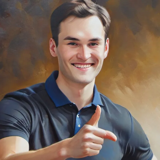 chat with ai character: pointing guy