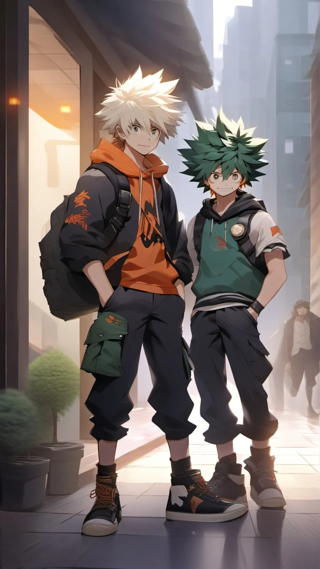 ai character: Mha chrismas sus background