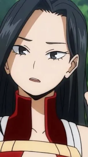 ai character: Mha momo snap on u background