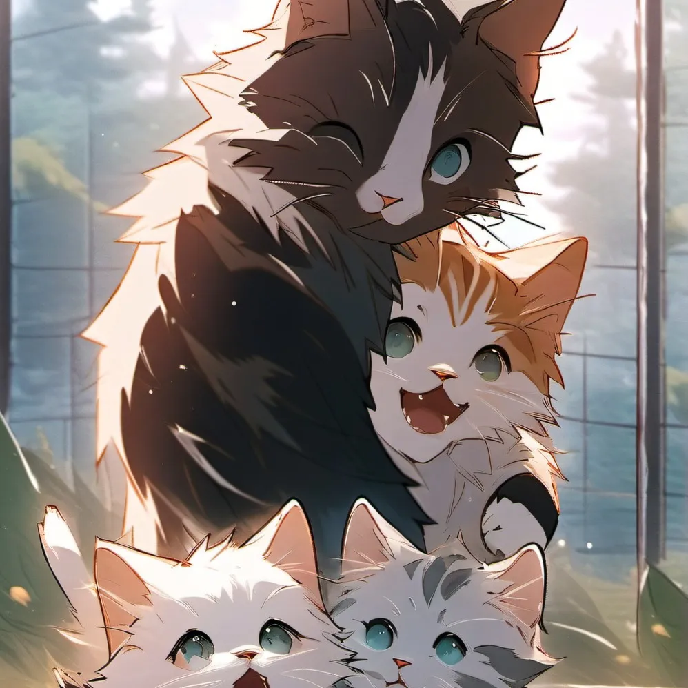 chat with ai character: kitten and mom