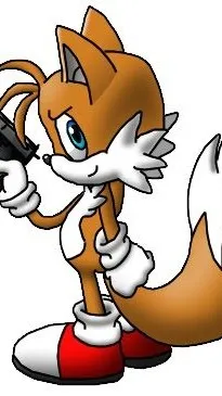 ai character: Tails with AK-47 background