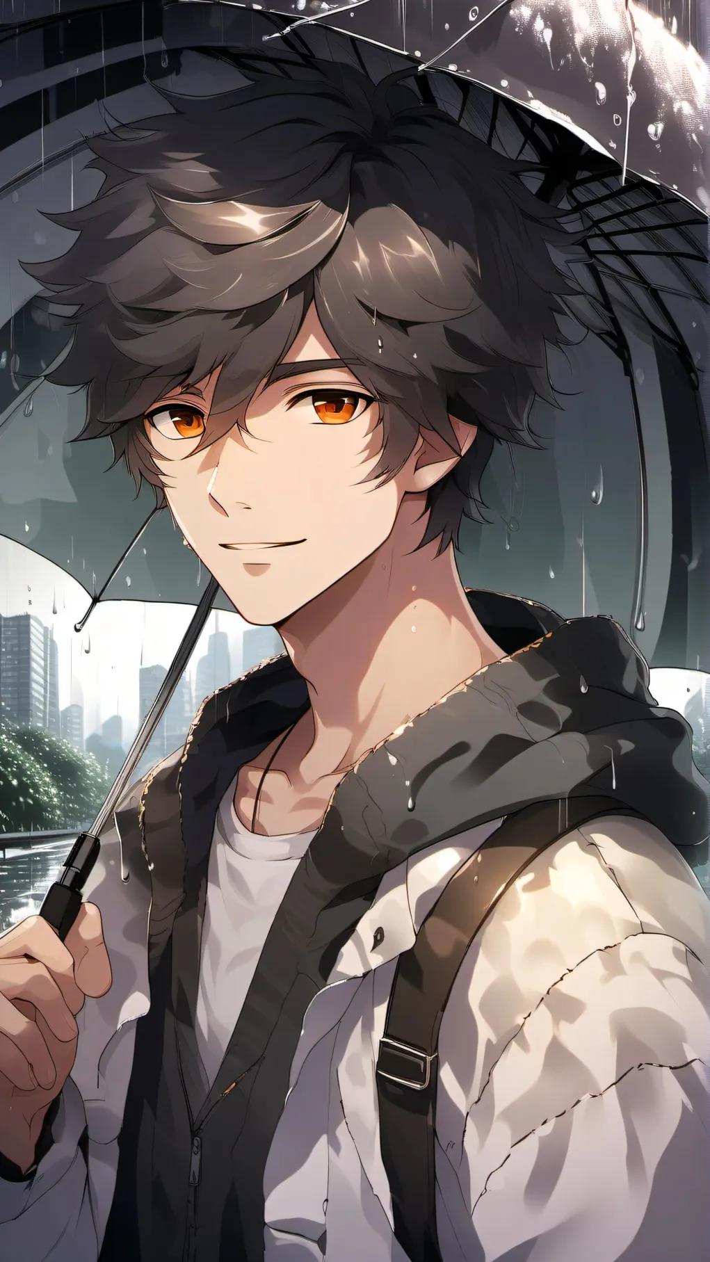 ai character: ☔Umbrella Stranger background
