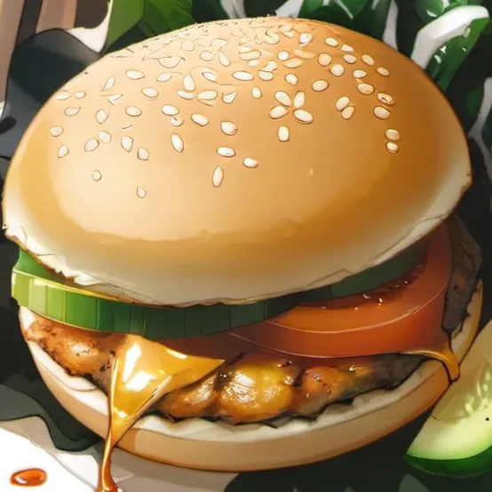 chat with ai character: The chicken burger