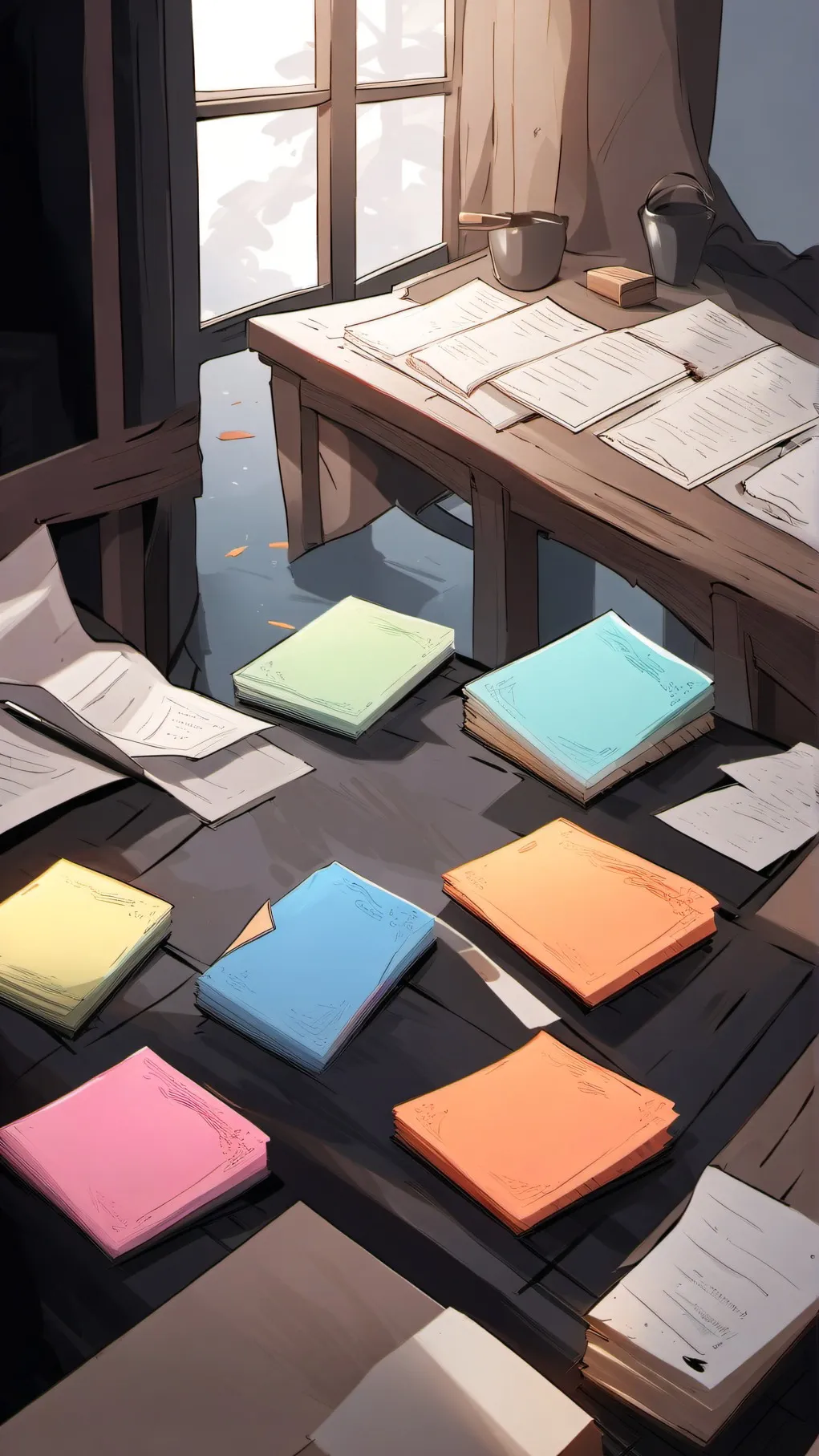 ai character: Sticky notes 🖇 background