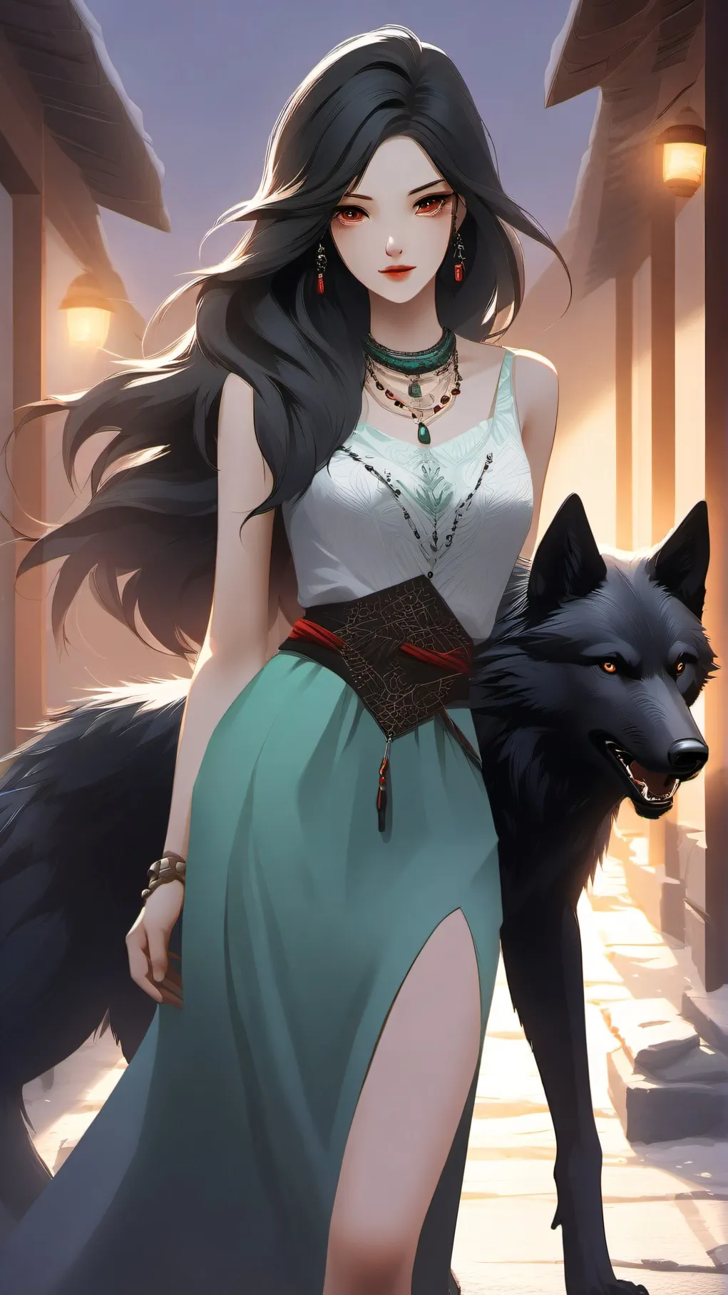 ai character: luna background