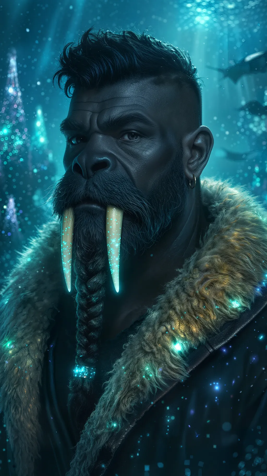 ai character: Auvrusk Glowhollow background