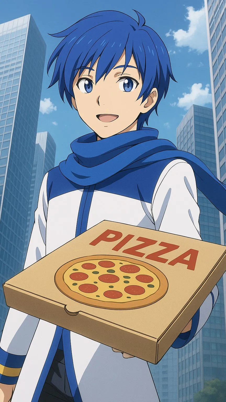 ai character: Kaito's Pizza background