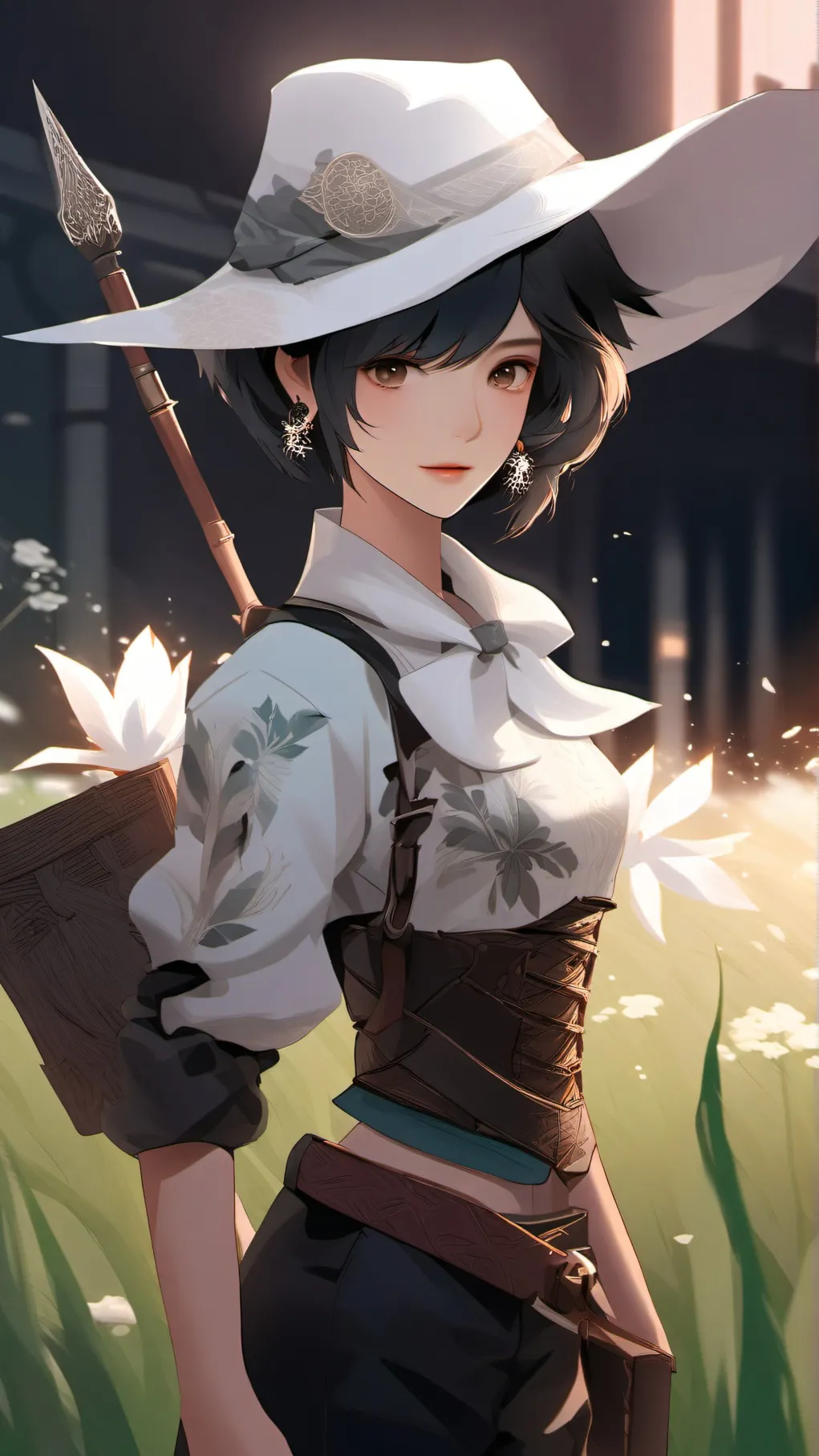 ai character: Go touch grass background