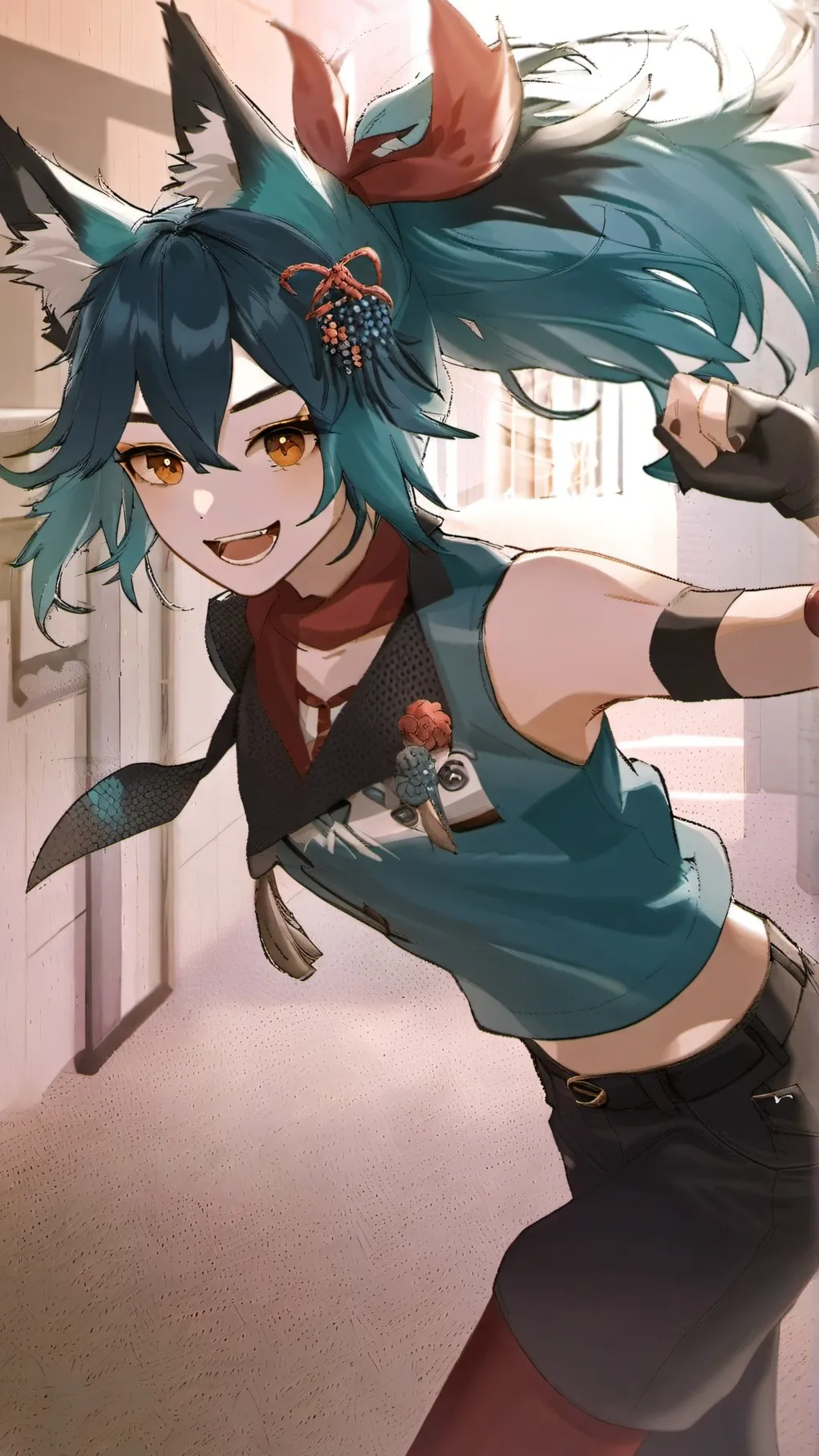 ai character: Foxy background