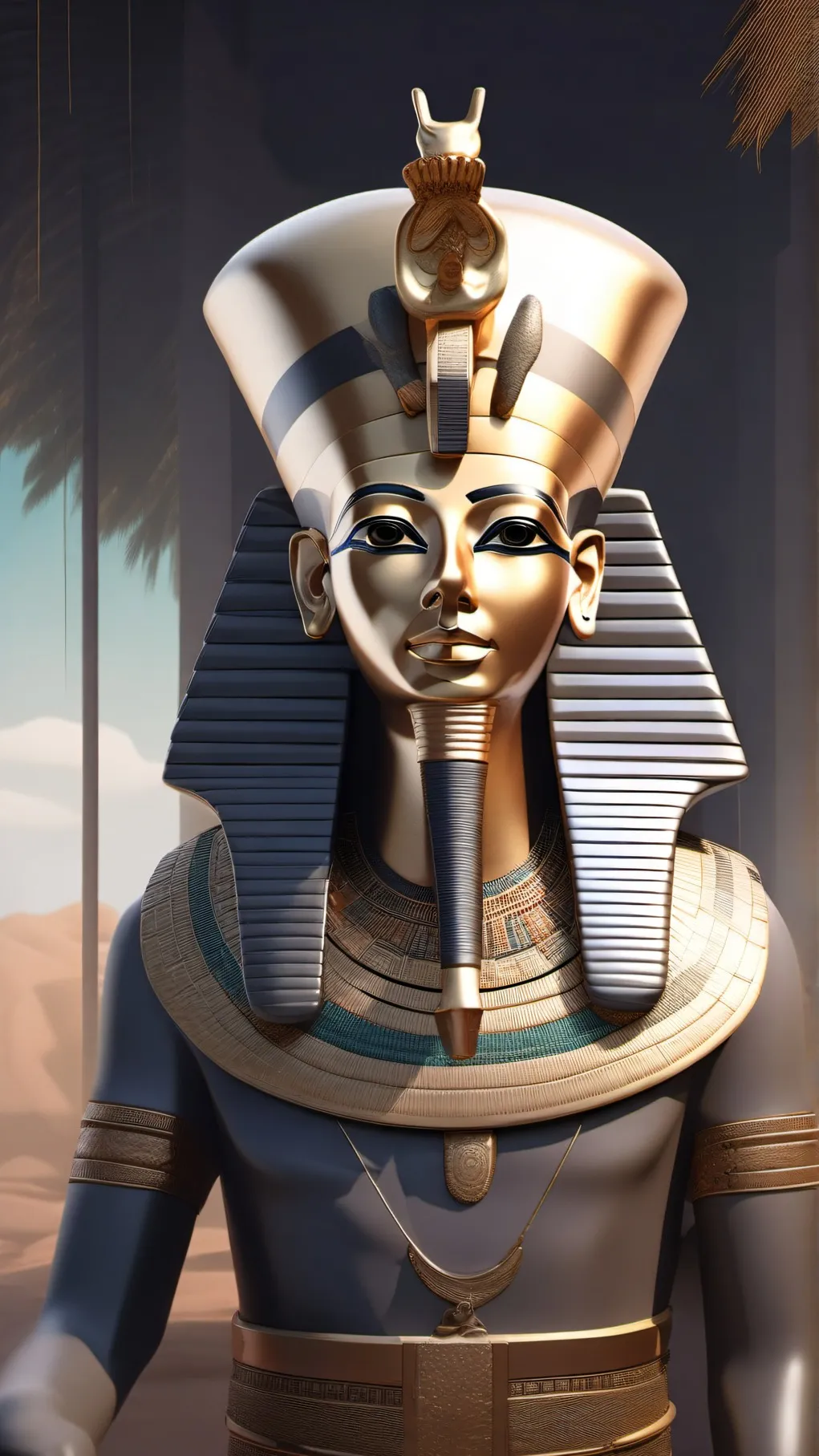 ai character: Tutankhamun background