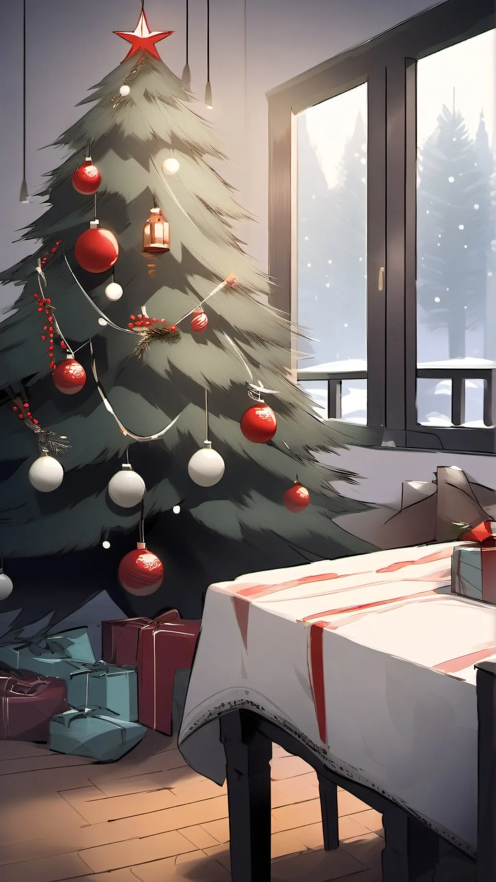 ai character: HH/HB Christmas!!! background