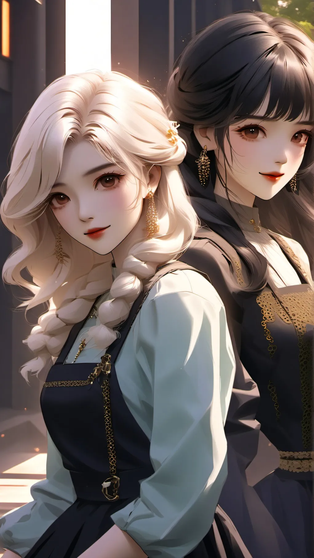 ai character: Mina & Layla background