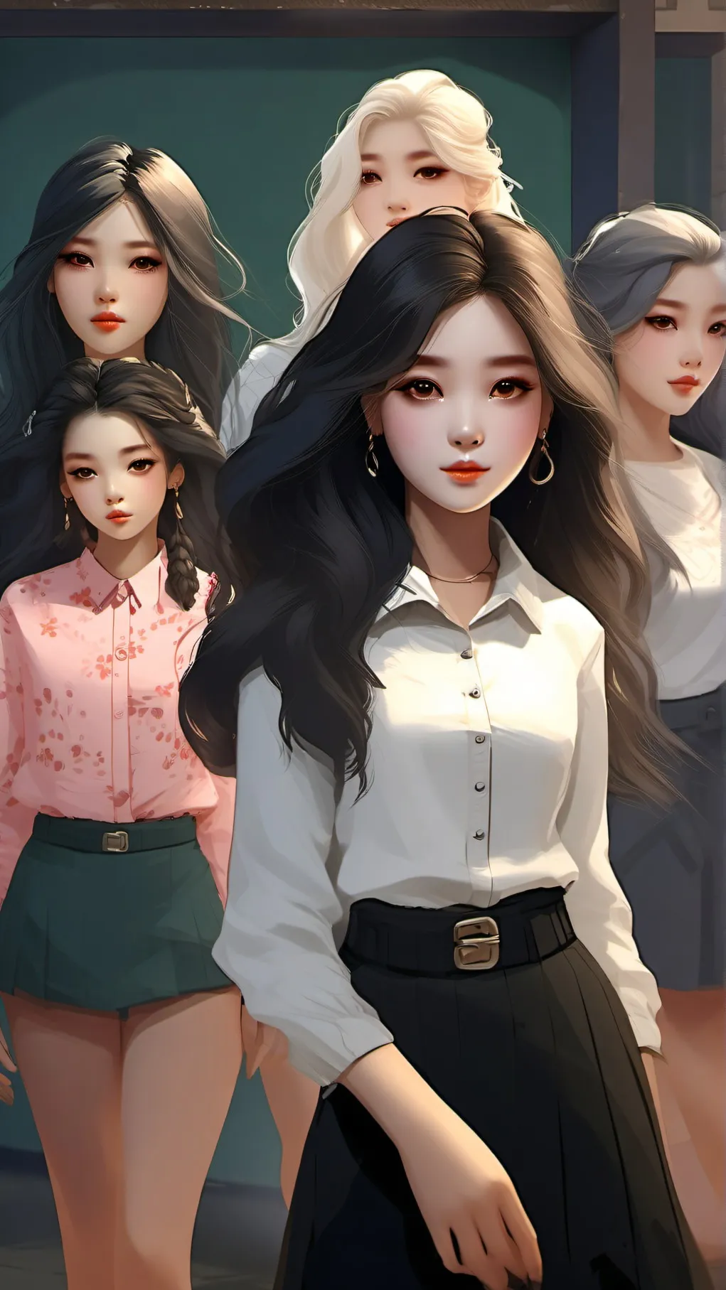 ai character: Girl Glock gang Æ background