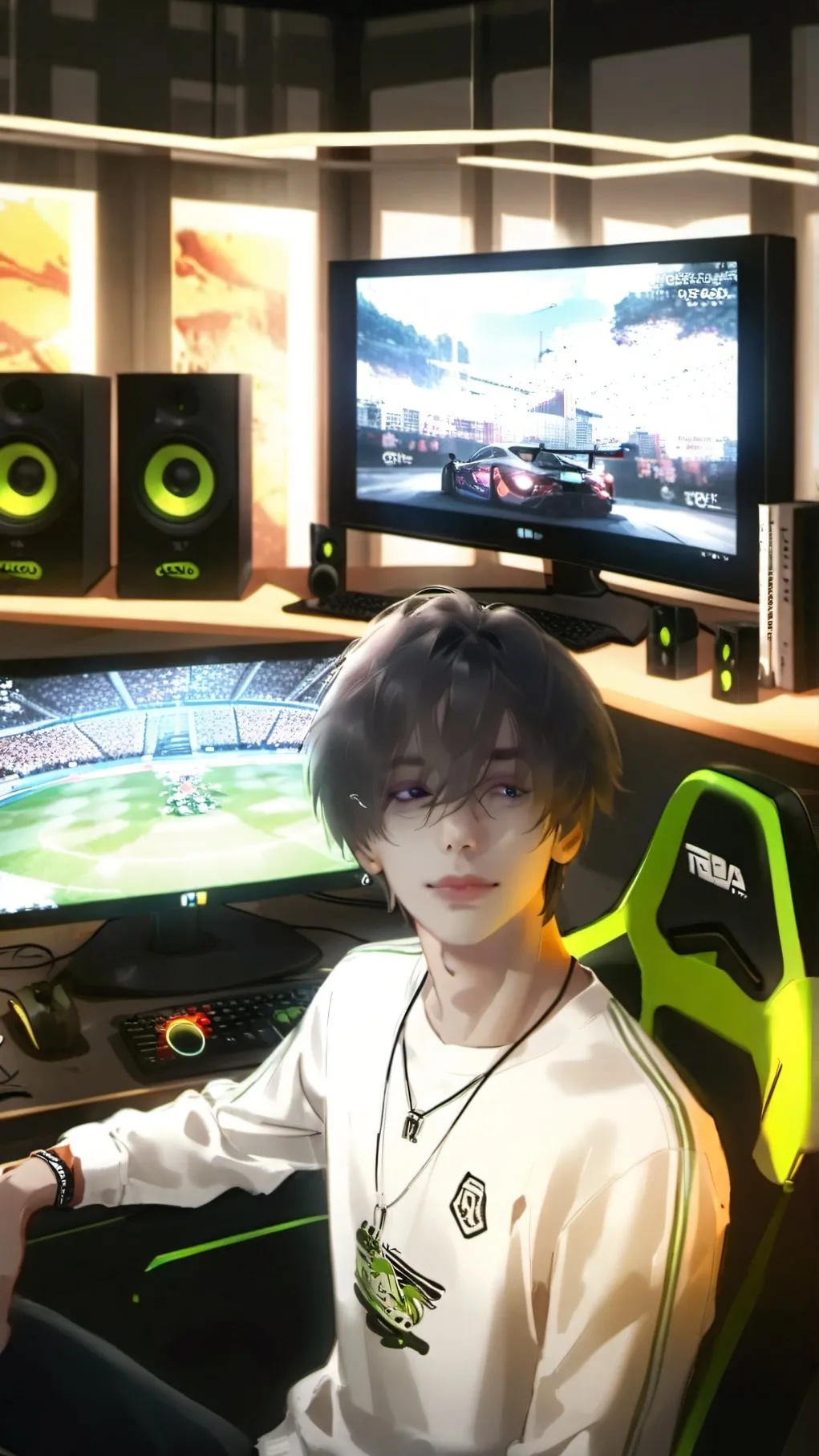 ai character: im back muhahahaha background