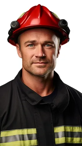 ai character: Firefighter Trevor background