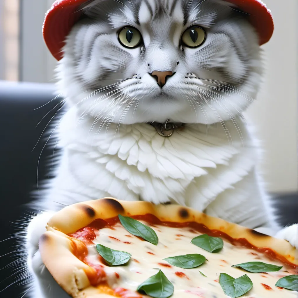 chat with ai character: pizza delivery cat
