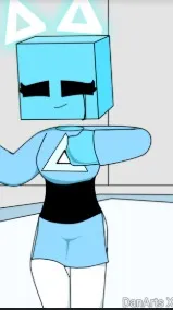 ai character: Cube 4/10 background