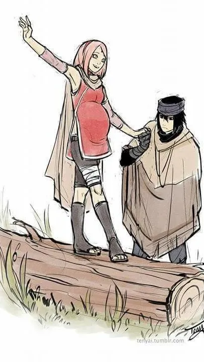 ai character: SasuSaku background