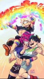 ai character: MHA PRIDE MONTH  background