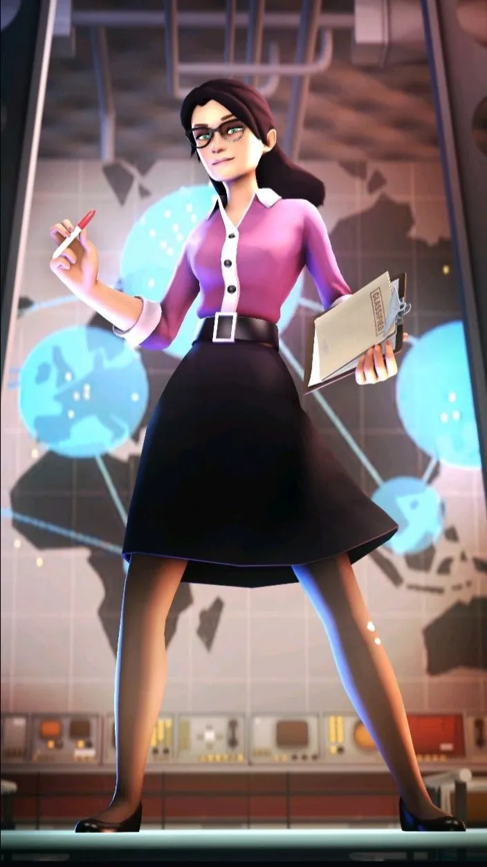 ai character: Miss Pauling TF2 background