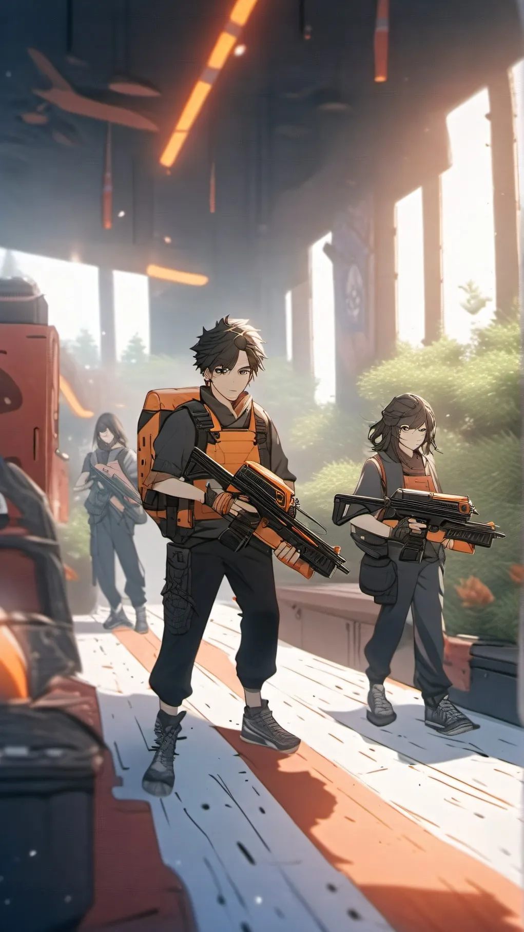 ai character: Laser Tag Massare background