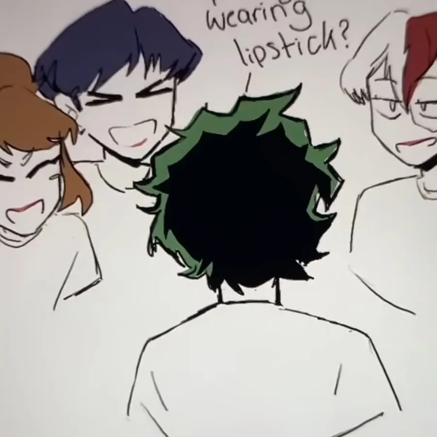 chat with ai character: deku gets showered