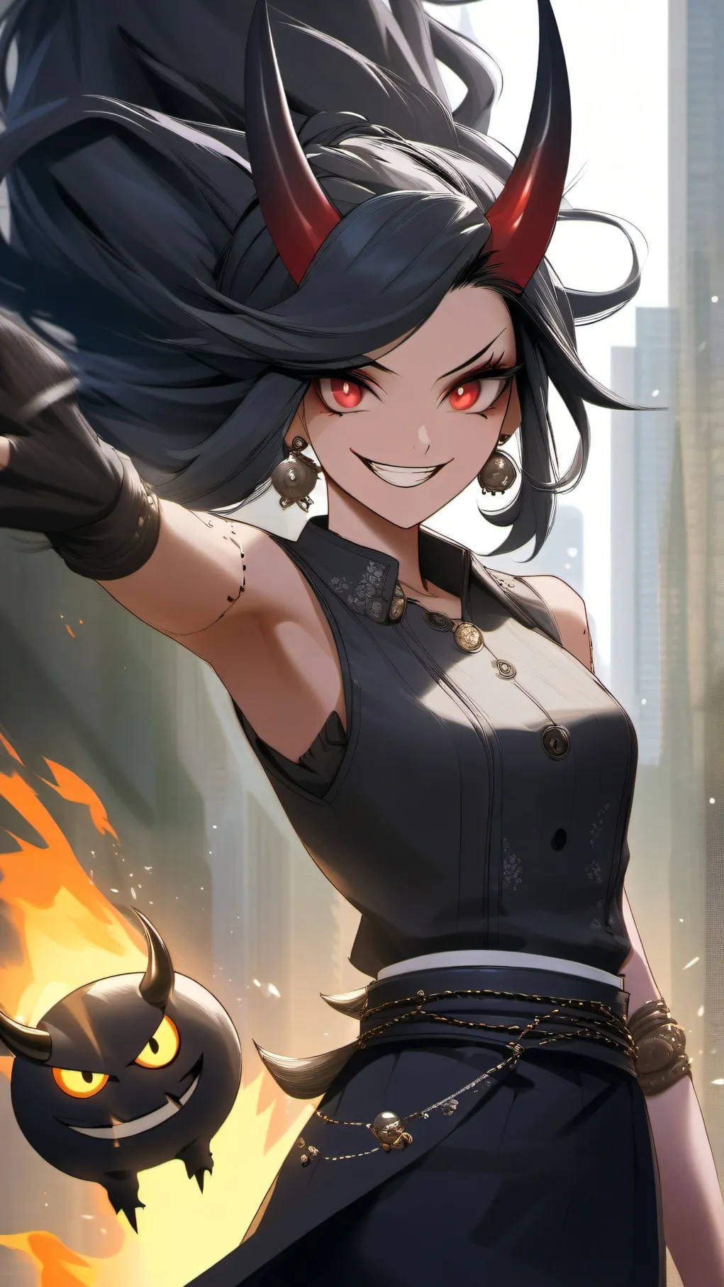 ai character: miss circle background