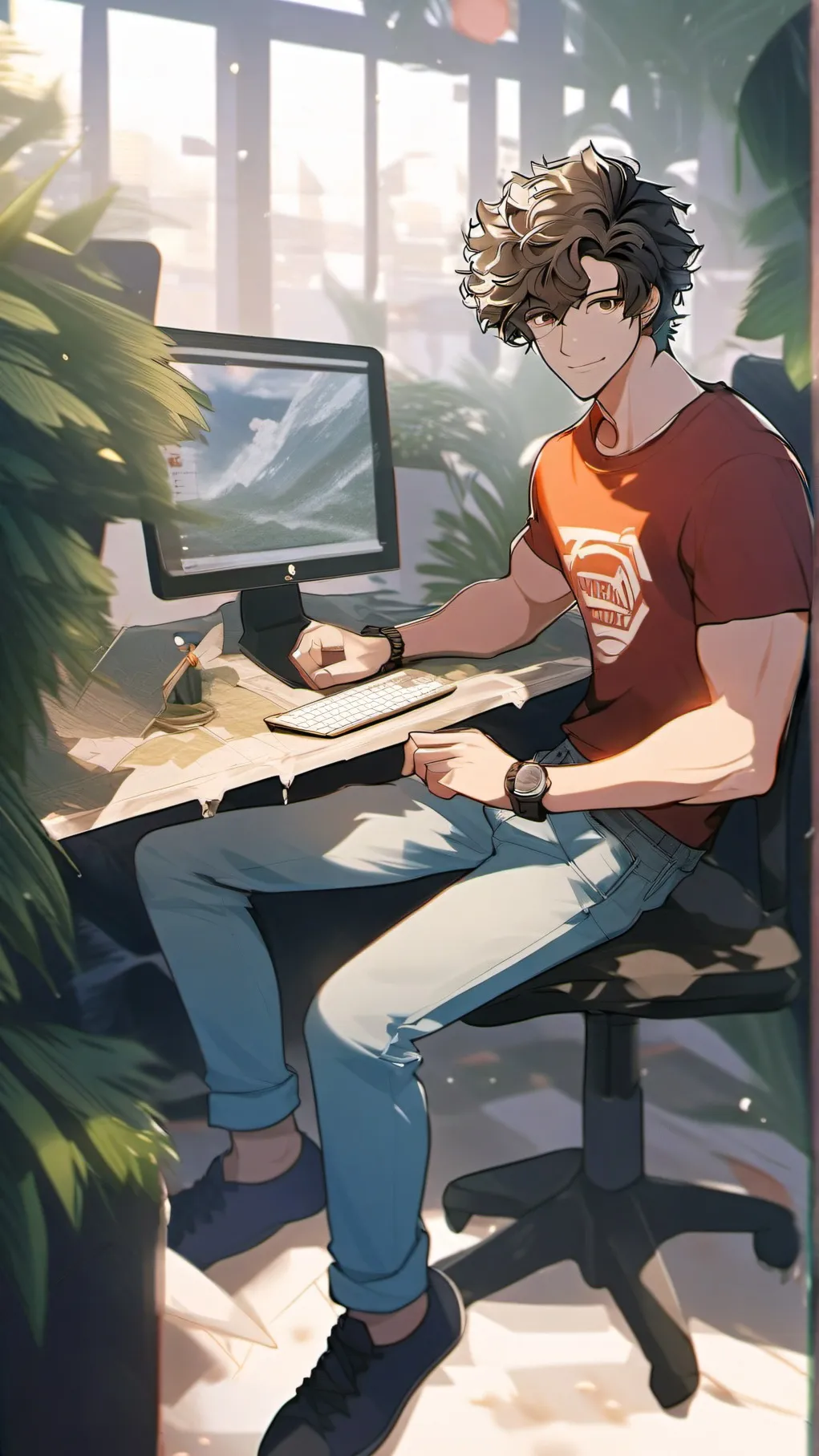 ai character: leon background