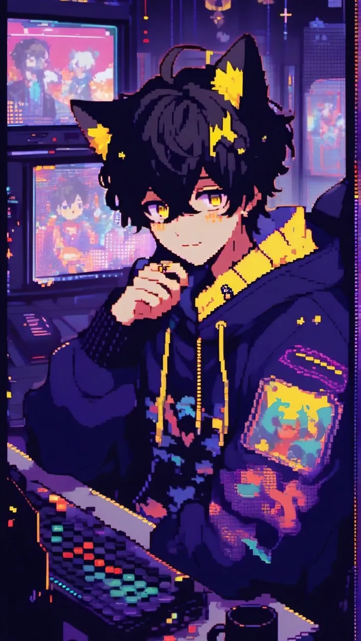 ai character: ⚠️CAUTION⚠️ background