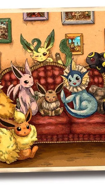 ai character: Eeveelutions (home background
