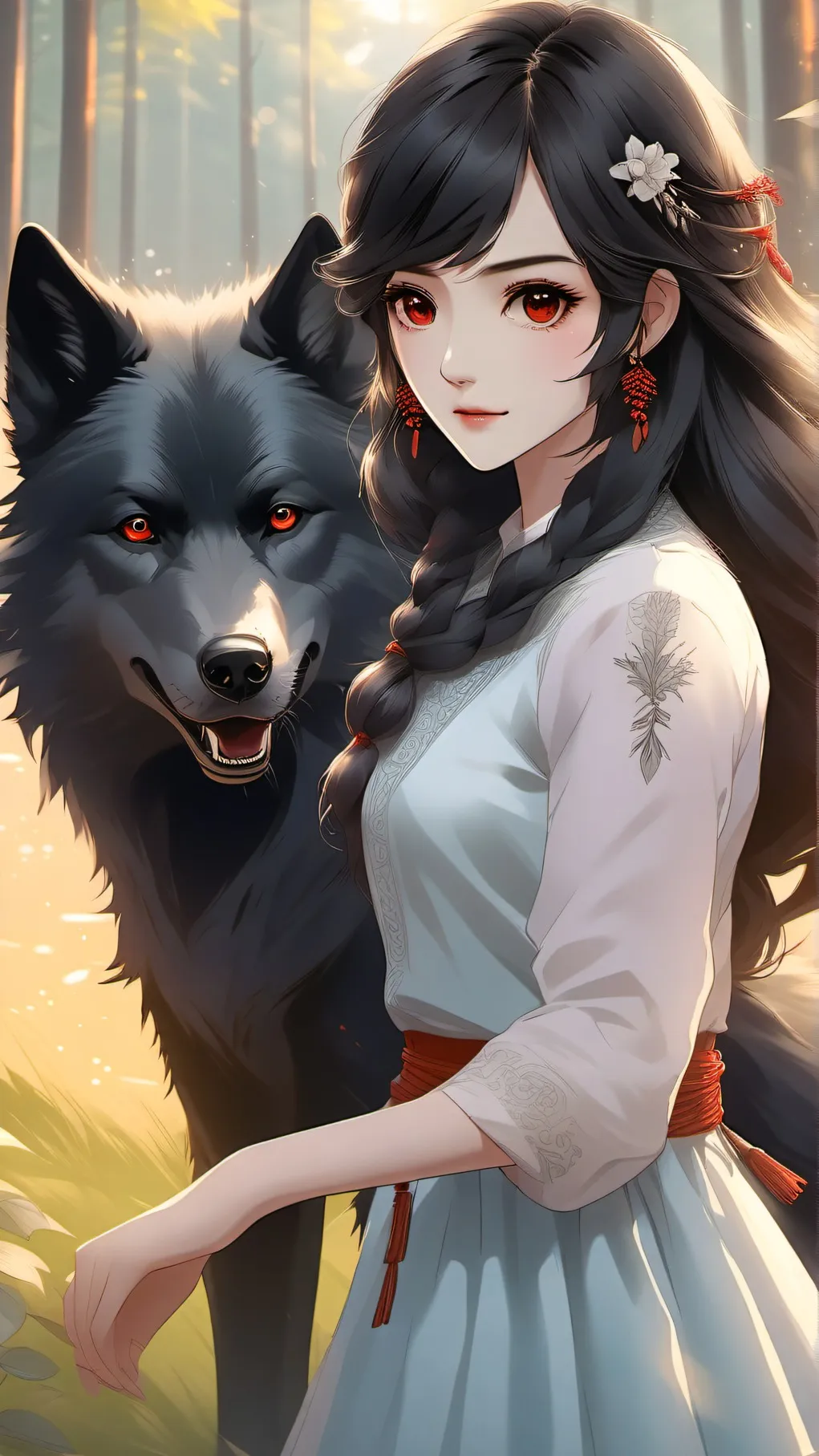 ai character: Evelyn and Luna background