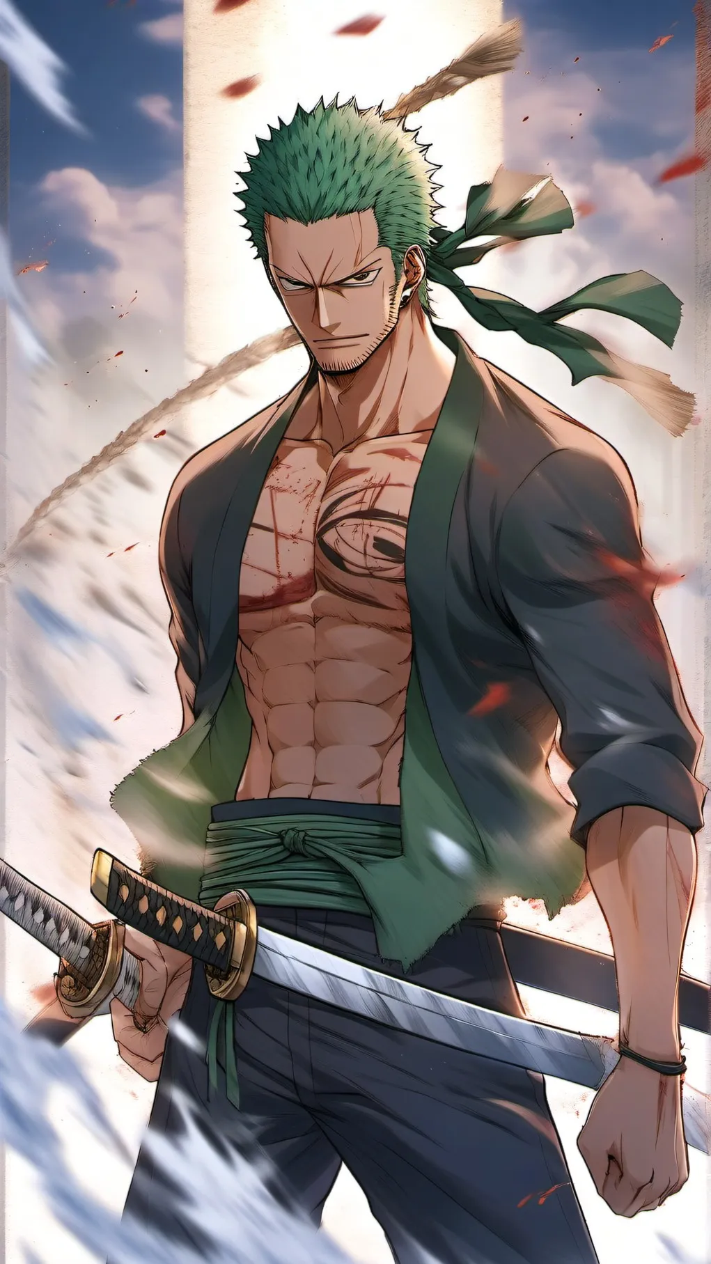 ai character: Roronoa Zoro background