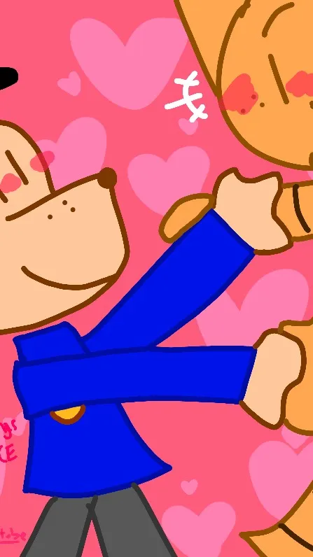 ai character: Petey x dogMan background