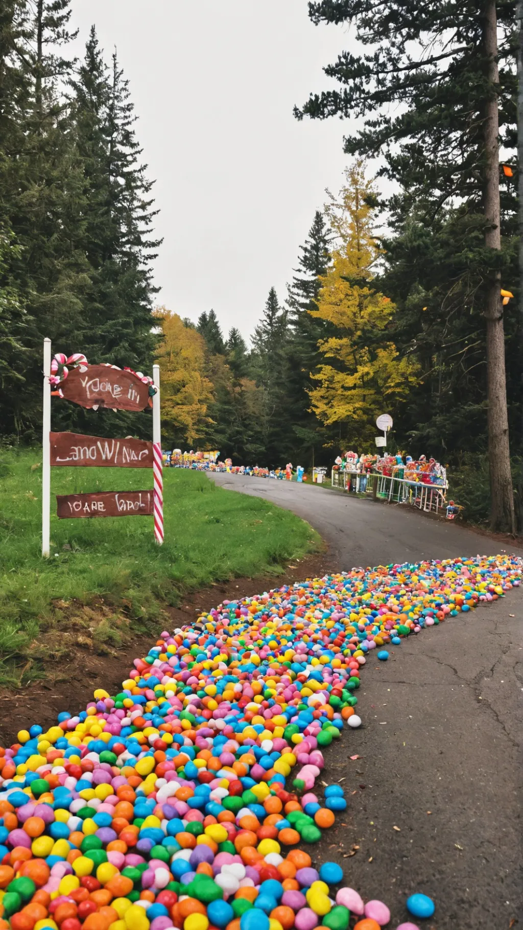 ai character: Candy Land background