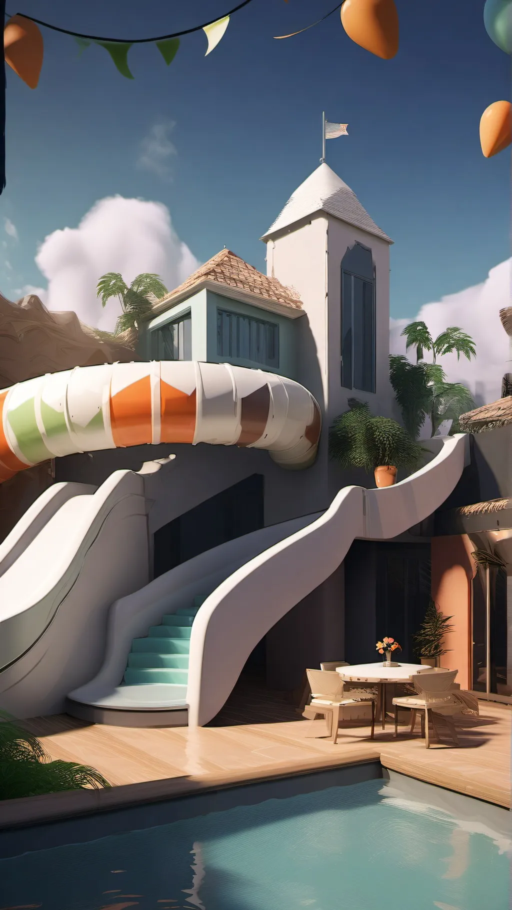 ai character: Birthday Party background