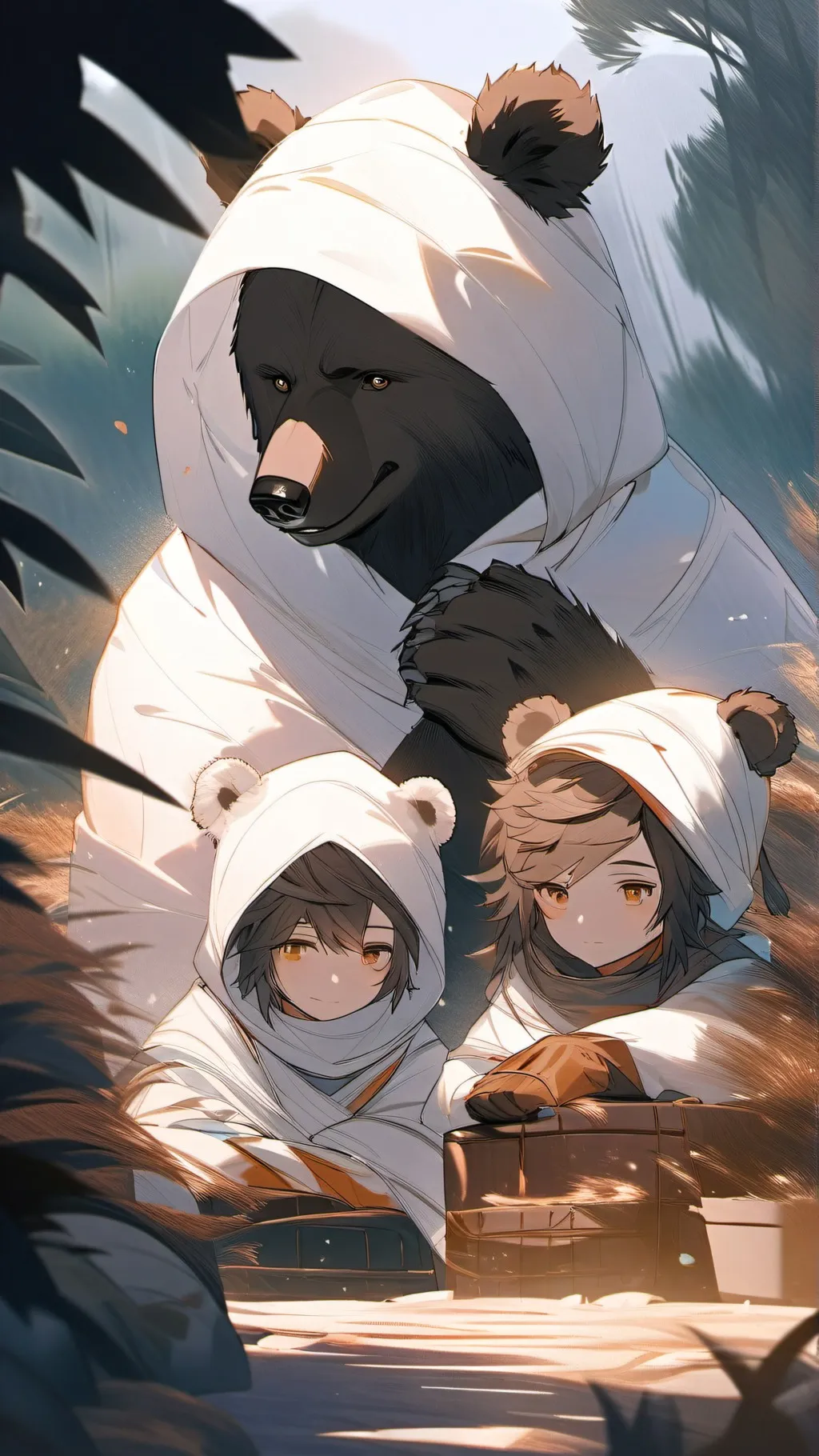 ai character: deddys bears  background