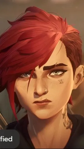 ai character: Vi (Violet) background