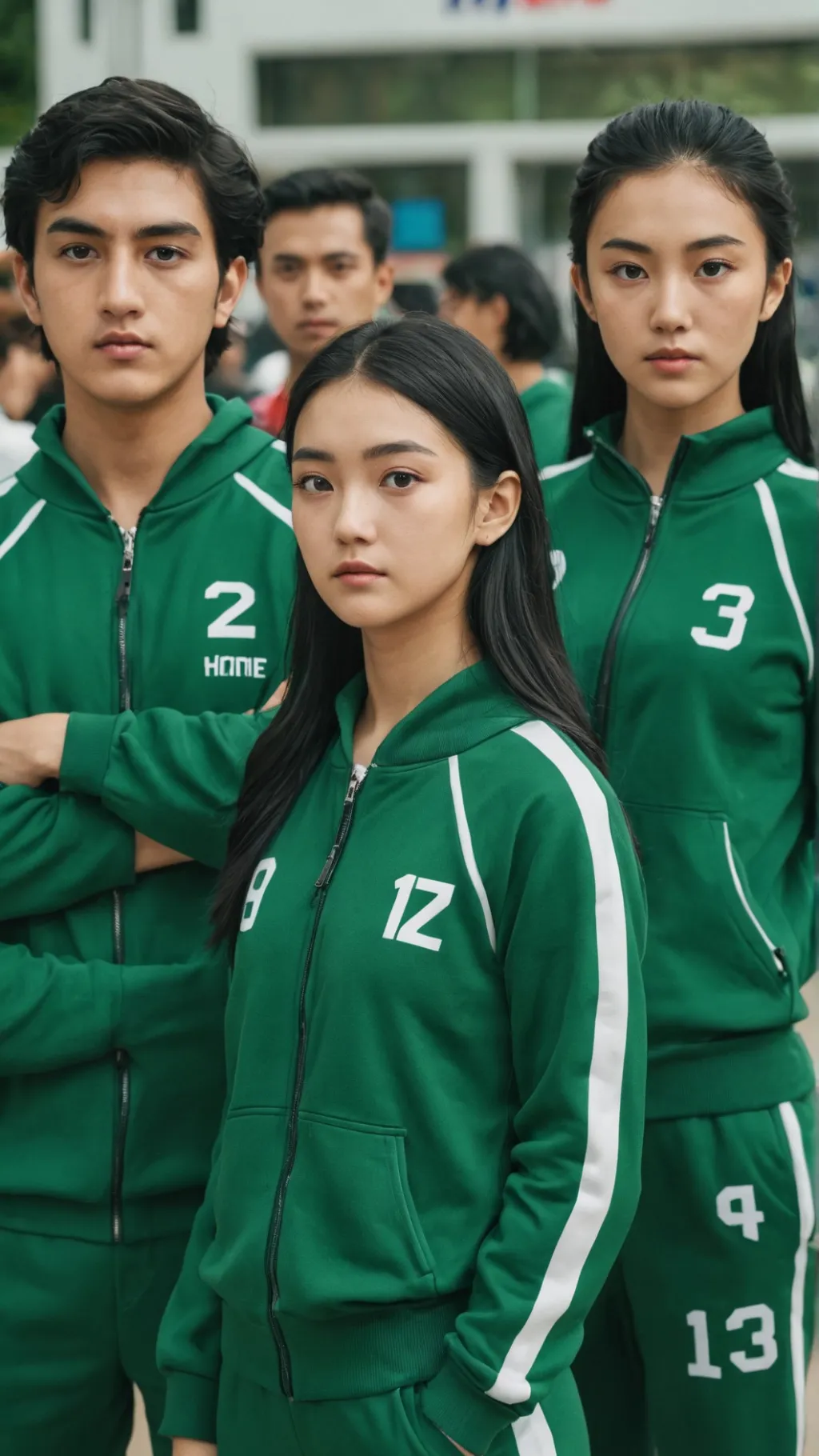 ai character: HH x squid game background